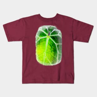 Unique and organic watercolour of a Anthurium red crystallinum seedling Kids T-Shirt